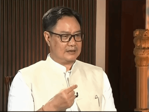 संसदीय कार्यमंत्री किरेन रिजिजू ने शुक्रवार को एक इंटरव्यू में यह बात कही।