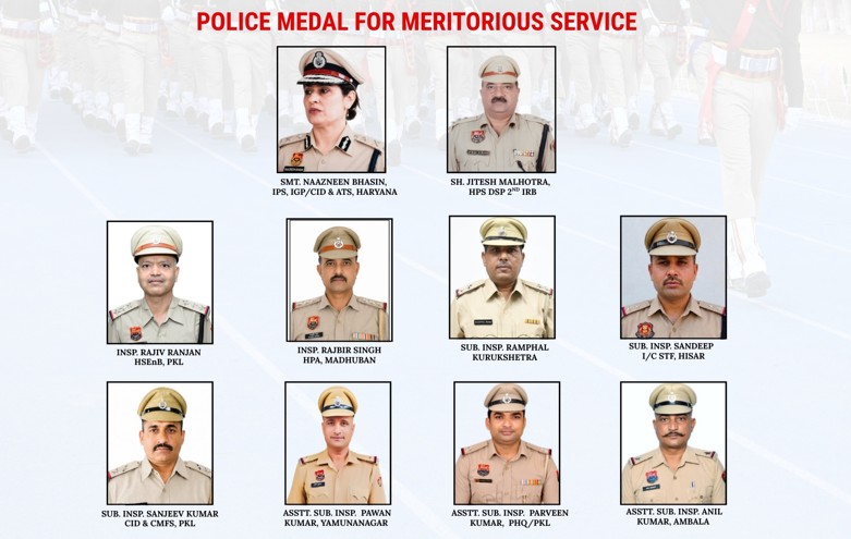 सराहनीय सेवा के लिए इन्हें मिलेगा पुलिस पदक।