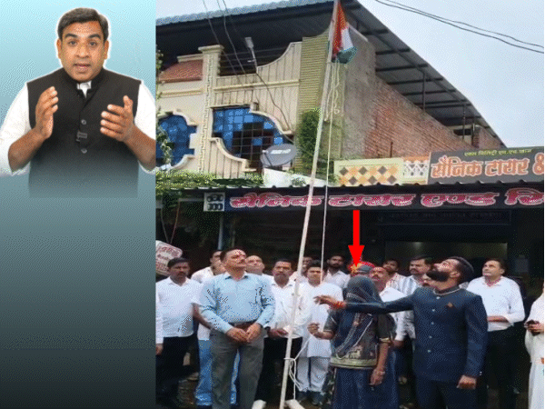 कुत्तों की एंट्री ने कराई किरकिरी, भाजपा नेता के बर्थडे पर पुलिसवाले का गाना|मध्य प्रदेश,Madhya Pradesh - Dainik Bhaskar