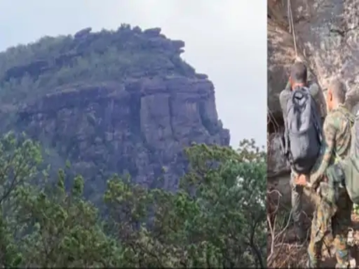 कर्रेगुट्टा हिल्स पर जवान कई मुश्किल का सामना करते हुए रस्सी के सहारे भी चढ़ाई कर ऊंचाई तक पहुंचे थे।
