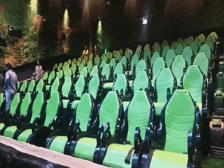 The seats will move with the scene on the screen.