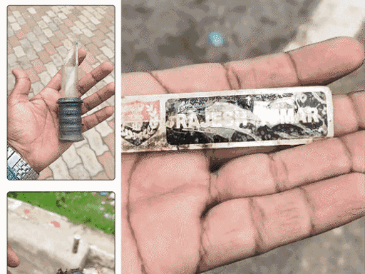 13 अगस्त की रात को हुए बवाल के बाद आंसू गैस के गोले के खोल, टूटे वाहन और पुलिस की टूटी हुई लाठियां मिलीं।