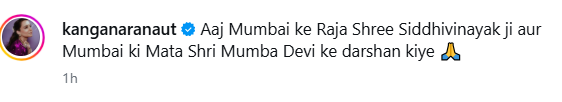 Kangana's post.