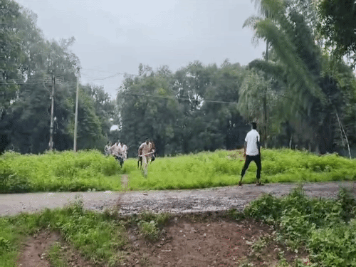 200 मीटर तक जवानों पर हमला करने के लिए दौड़ता रहा।