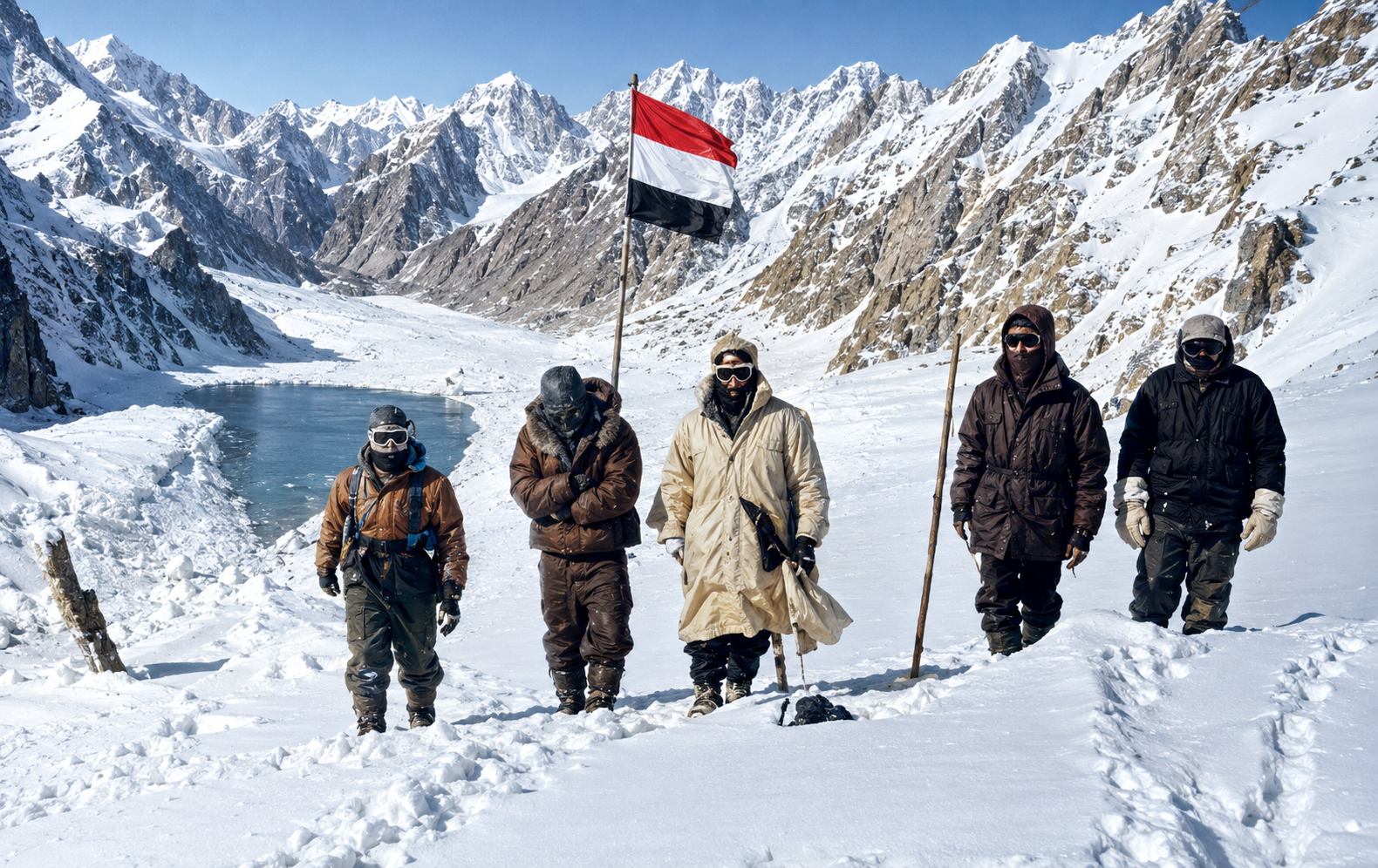 अप्रैल 1984, सियाचिन फतह करने के बाद भारतीय फौजी।