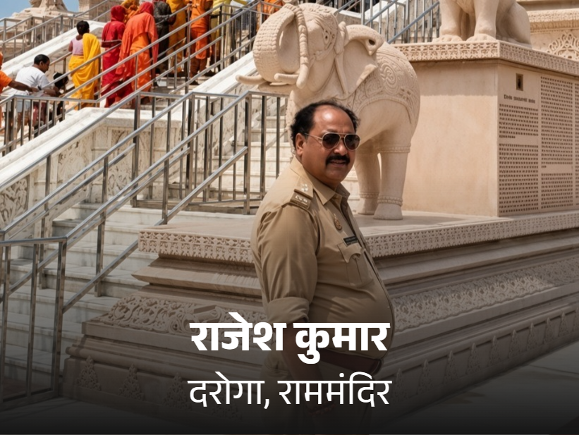 दरोगा राजेश कुमार ने कहा कि आप 12 बजे से पहले आ गए, इसलिए मैं दर्शन करा रहा हूं। नहीं तो सिपाही कराता।