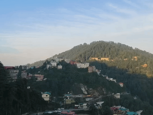 शिमला में शनिवार सुबह हल्की धूप खिली। आसमान साफ दिखा।