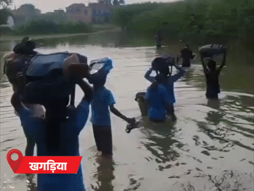 खगड़िया में उफान पर तो पटना में सड़क पर गंगा; मुंगेर में चंडिका स्थान डूबा|पटना,Patna - Dainik Bhaskar