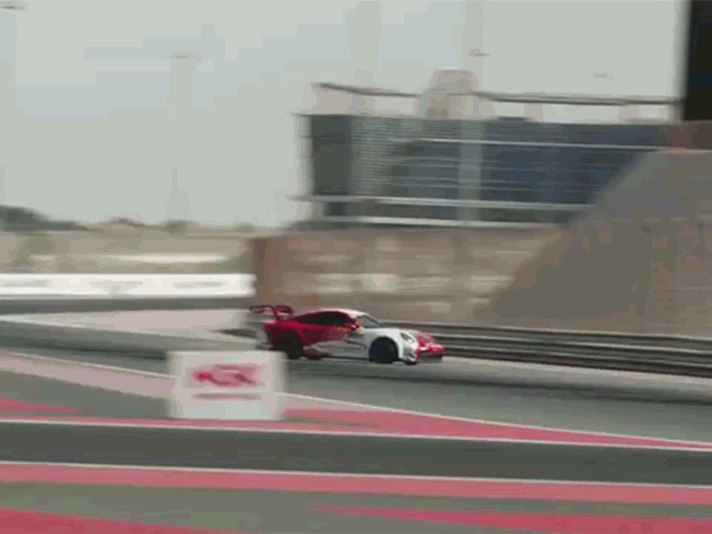 This picture of Ajith's car accident is from the Dubai 24H 2025 car racing competition.