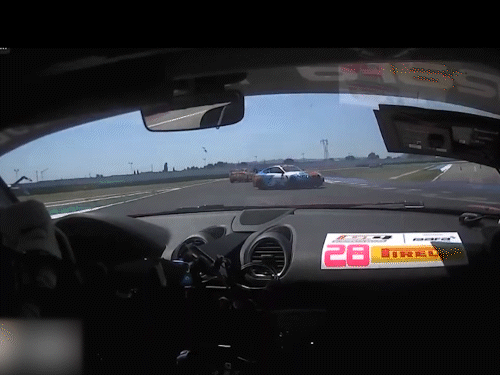 The actor narrowly escaped in a race in Italy.