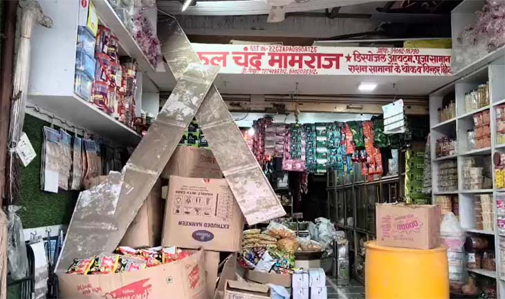 किराना दुकानों से अज्ञात चोर ने 5 लाख से अधिक का कैश को पार कर दिया