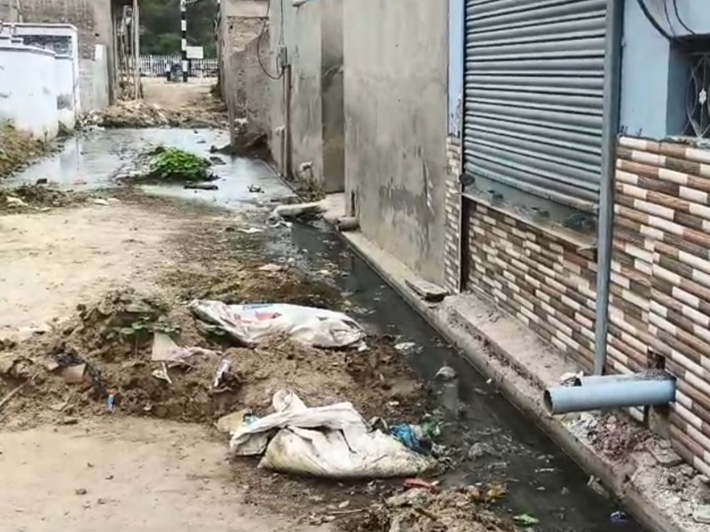 वार्ड 33 में साफ-सफाई की व्यवस्था बदहाल होने से लोगों का घरों से निकलना मुश्किल हो गया है।