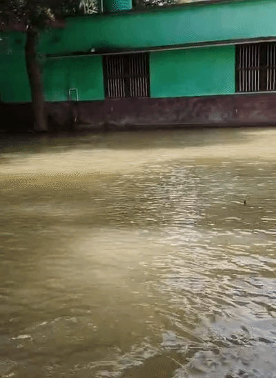 Knee-deep water has accumulated in Khorampur and Chhitaura villages.