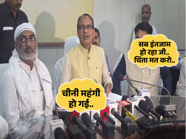 रायसेन में मीडिया से बात करते केंद्रीय मंत्री शिवराज सिंह चौहान।