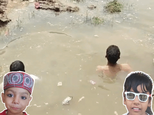 निर्माणाधीन मकान की नींव में भरे पानी में गिरे, भीड़ देख रही थी पिता ने शव निकाला|जयपुर,Jaipur - Dainik Bhaskar