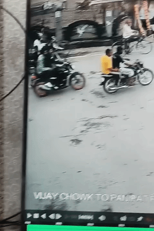 CCTV recording was recovered, showing four youths riding two motorcycles outside the gym before the incident