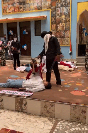 The children of the Gurukul depicted the Pahalgam attack through a play.