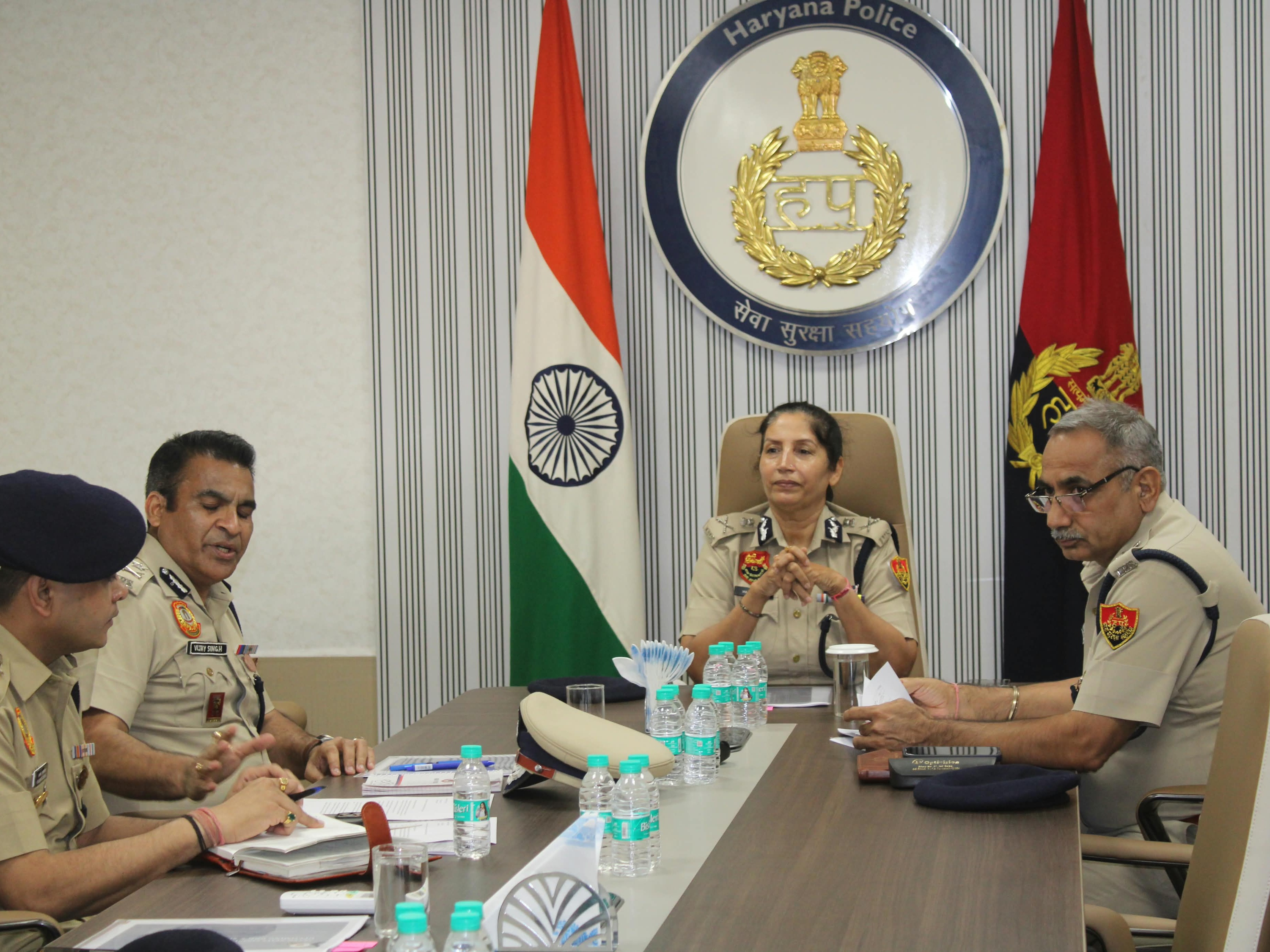 अपराध नियंत्रण, कानून-व्यवस्था पर चर्चा; बॉर्डर पर अपराधियों पर कसेगा शिकंजा|गोहाना,Gohana - Dainik Bhaskar