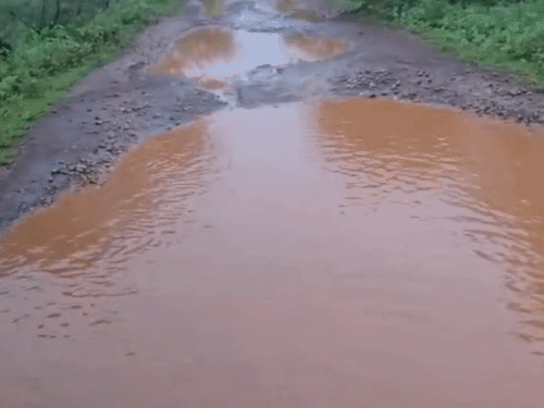 सेमरिया गांव में बारिश के दिनों में सड़क की बदहाली लोग परेशान