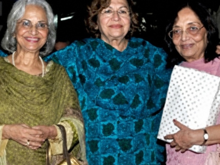 Old picture of Waheeda Rehman, Helen and Sadhna.