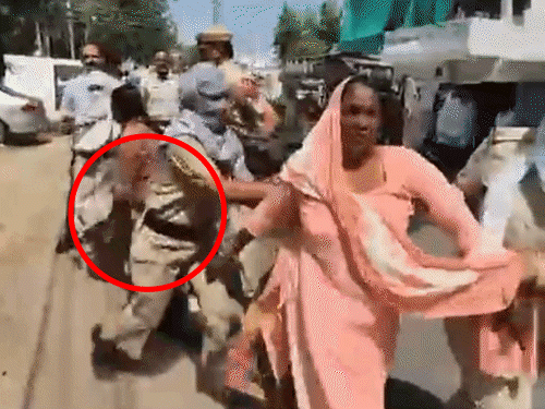हिसार में पूर्व डिप्टी सीएम दुष्यंत चौटाला की कोठी के आगे महिला सफाईकर्मी को लात मारता दिखा पुलिसकर्मी। - Dainik Bhaskar