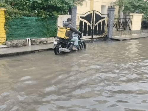 Heavy rains in Ambikapur, Chhattisgarh, led to waterlogging in Kundla Vasundhara Colony.