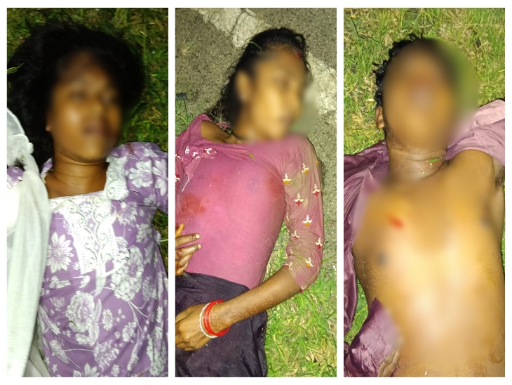 हादसे के बाद घटनास्थल पर पड़ा था भाई-बहनों का शव।