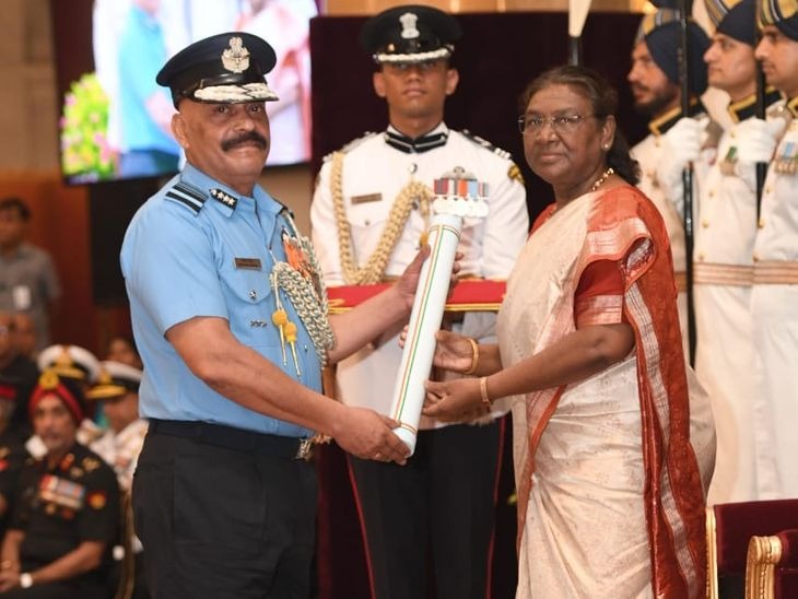 Jeetendra Mishra was honored with the Distinguished Service Medal by President Droupadi Murmu two years ago.