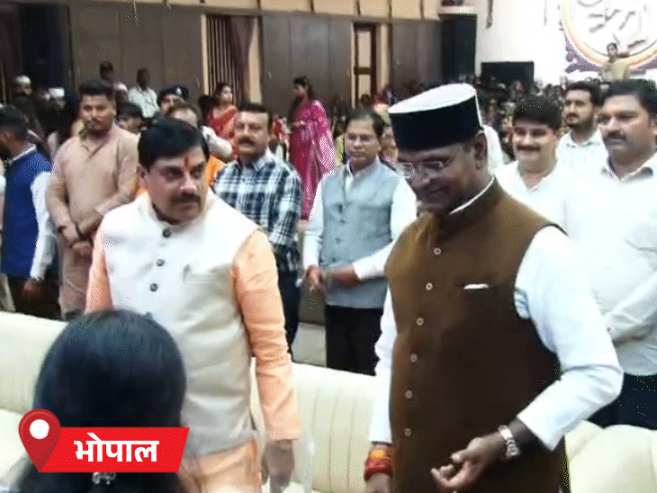 भोपाल के सेंट्रल में आयोजित जन्मोत्सव में शामिल होने पहुंचे मुख्यमंत्री डॉ. मोहन यादव।
