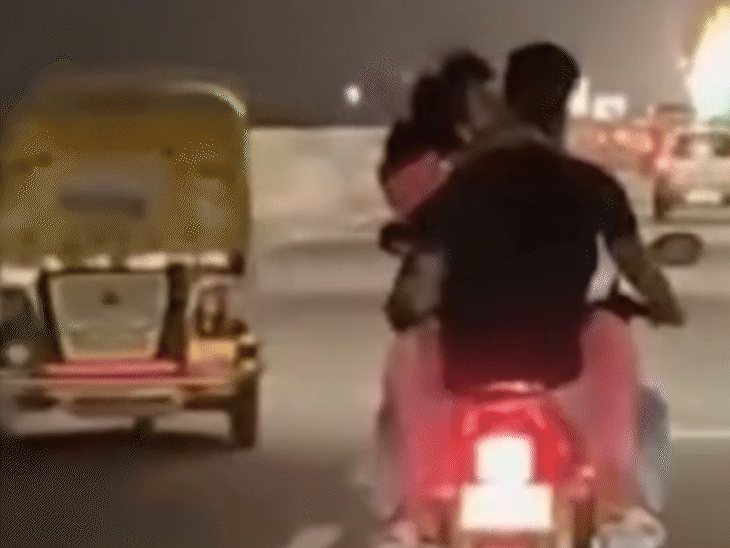 वीडियो हुआ वायरल, लोगों ने कहा- ट्रैफिक रूल्स का पालन करना जरूरी|पटना,Patna - Dainik Bhaskar