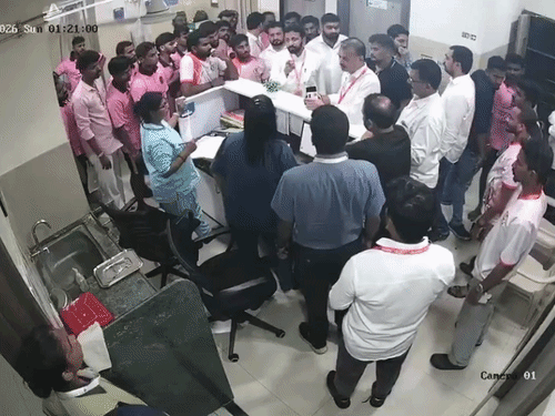 An argument broke out with the hospital staff regarding the bill.