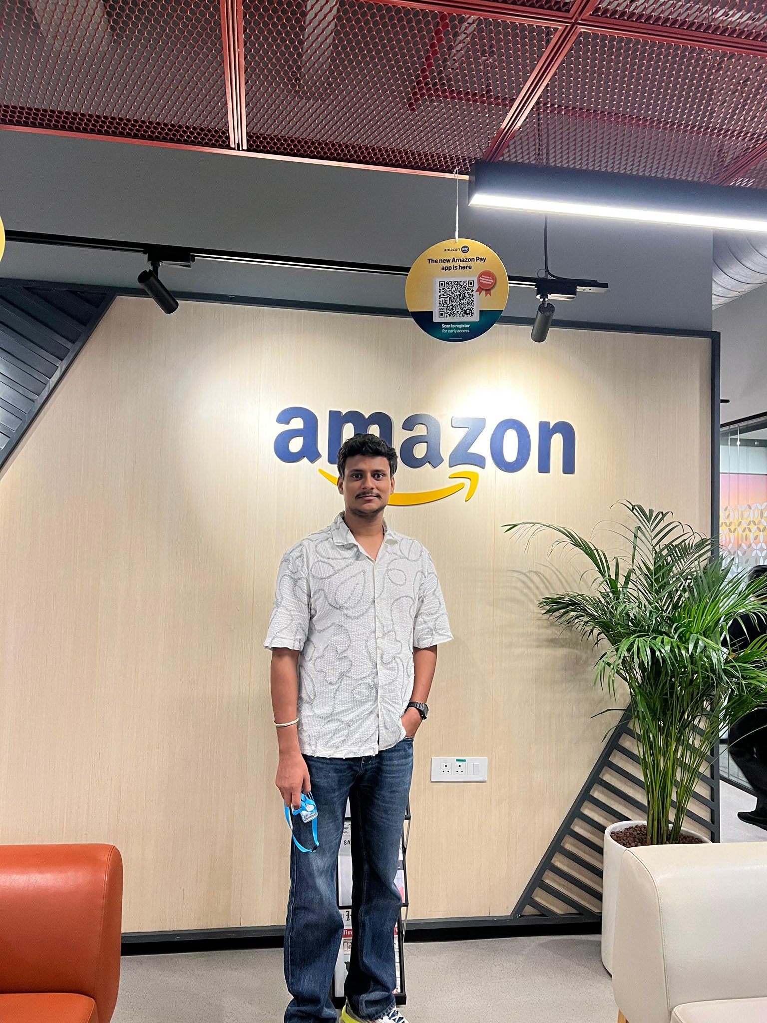 This picture is from the time Sharadendu Tiwari was working at Amazon.