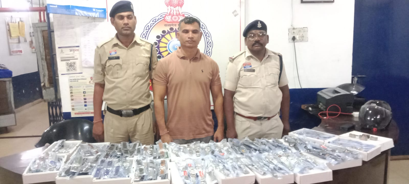 पुलिस ने आरोपी को किया गिरफ्तार।