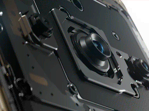 Optical image stabilization keeps the lens or sensor shifted in such a way as to reduce camera movement.
