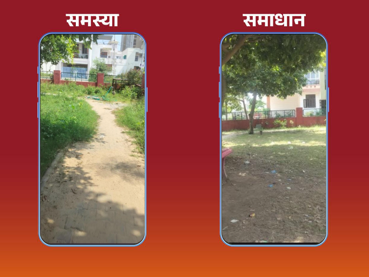 एक क्लिक में हुई पार्क की साफ-सफाई।