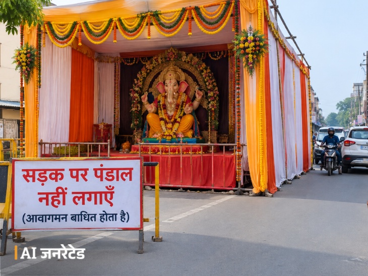 बिलासपुर में सड़क पर पंडाल लगाया तो होगी कार्रवाई, DJ बैन; समितियों को 10 सख्त निर्देश|बिलासपुर (छत्तीसगढ़),Bilaspur (Chhattisgarh) - Dainik Bhaskar
