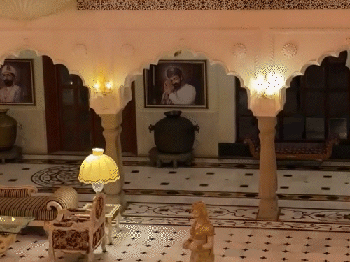 The five-star hotel Shiv Vilas has been selected as the location for the ashram.