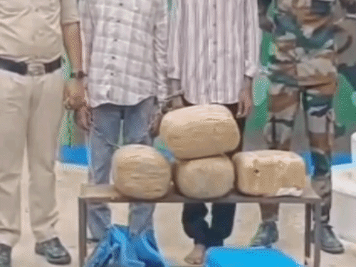 एक दिन पहले DRI ने 700 किलो गांजा से भरे 2 ट्रक पकड़े