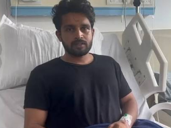 After the accident, Kiran Raj shared a video from the hospital.