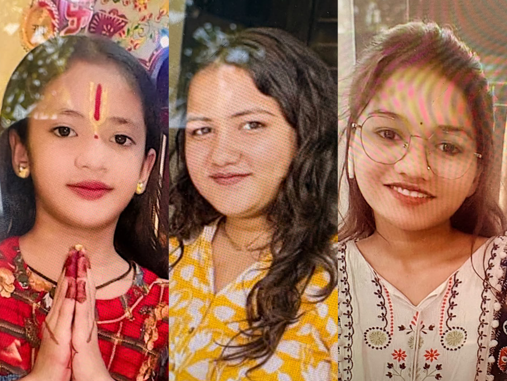 राहुल झा ने तीनों बेटियों के सिर पर पत्थर से वार कर मर्डर किया।
