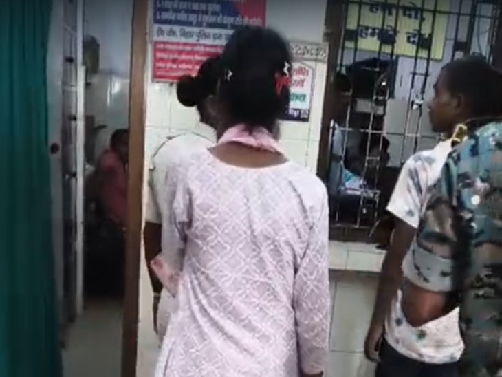 सदर अस्पताल में पीड़िता।