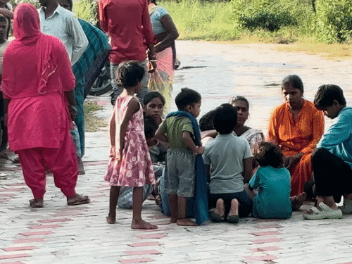 घटना स्थल पर मौजूद परिजन
