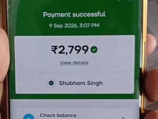 युवक के बड़े भाई से 2799 रुपए का ऑनलाइन पेमेंट लिया गया।