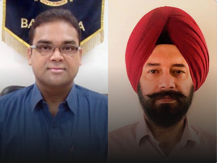 IAS अधिकारी बसंत गर्ग और गुरकीरत किरपाल सिंह (पगड़ी पहने)।- फाइल फोटो - Dainik Bhaskar