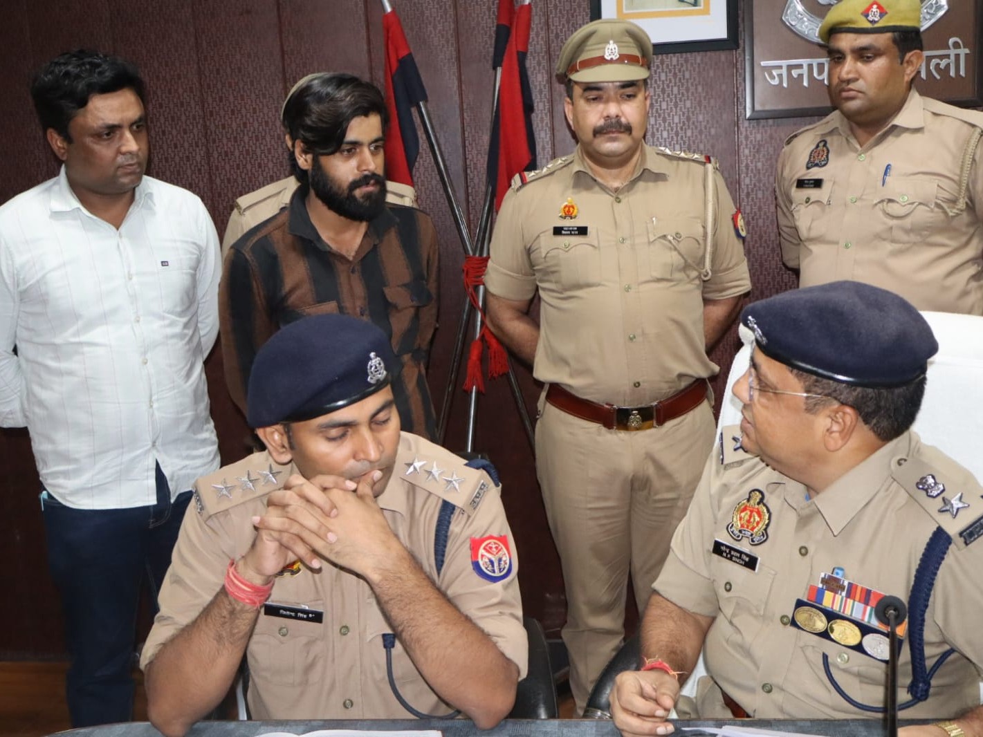 शामली पुलिस की गिरफ्त में भूपेंद्र ढींगरा।