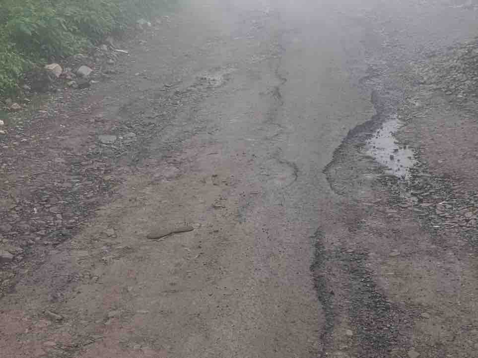 बुरी तरह से बदहाल सड़क