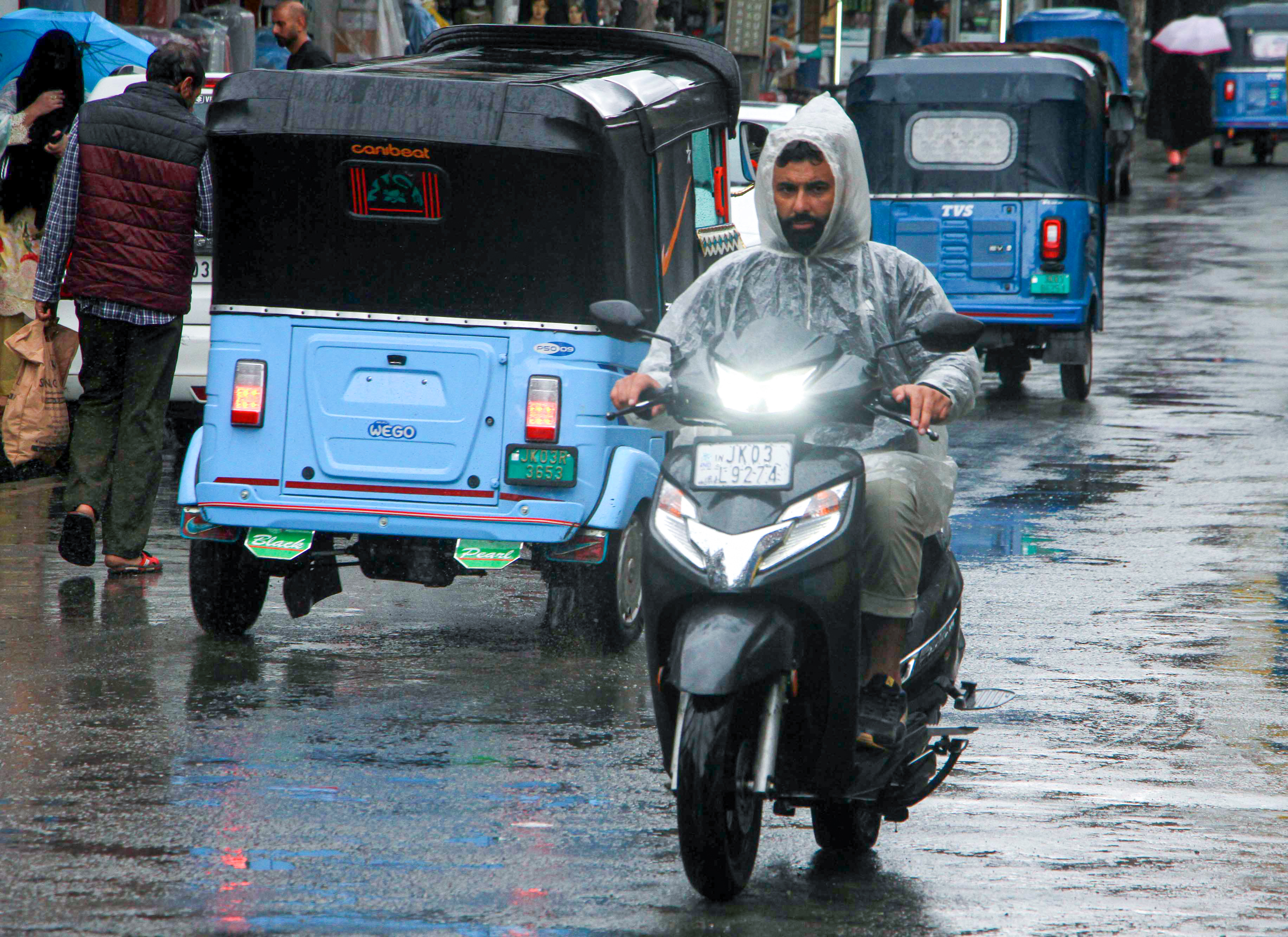 It rained in Anantnag, Jammu and Kashmir, on Thursday evening.