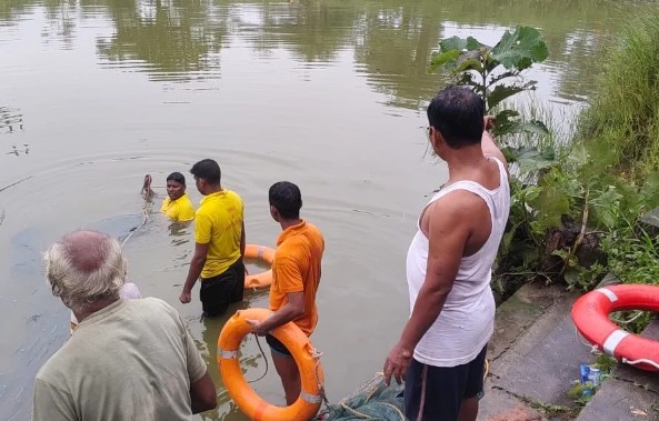 सुंदरगढ़ जिले के सालंगाबहाल गांव की शंख नदी, जिसमें डूबने से तीन बच्चियों की मौत हो गई।