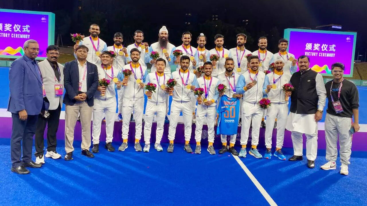 भारतीय मेंस हॉकी टीम ने 2023 एशियन गेम्स में गोल्ड मेडल जीता था।