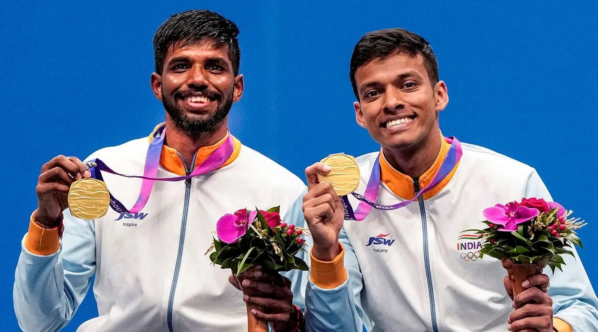 सात्विकसाईराज रंकीरेड्डी और चिराग शेट्टी की जोड़ी ने एशियन गेम्स 2022 में मेंस डबल्स बैडमिंटन में गोल्ड मेडल जीता था।